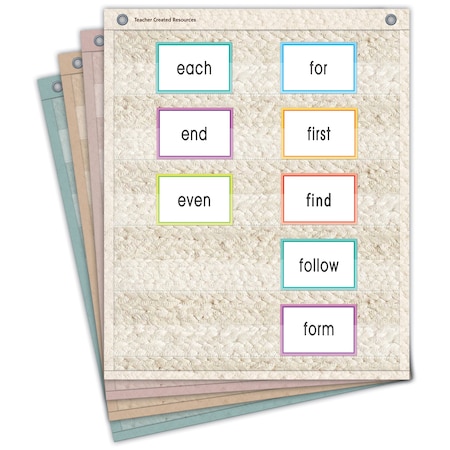 Teacher Created Resources Woven Magnetic Mini Pocket Charts, 14in. x 17in., 4-Piece Set TCR20108